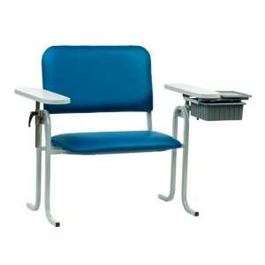 McKesson Blood Draw Chair Upholstered Seat Extra Wide With Drawer Blue 