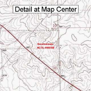  USGS Topographic Quadrangle Map   Bourbonnais, Illinois 