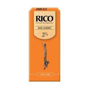 Rico Bass Clarinet Reeds Strength 2.5 Box Of 25 