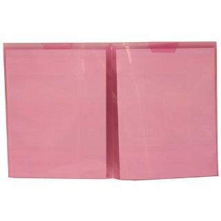  Pink Mini Plastic Heavy Duty Two Pocket Folder   4 1/4 x 9 