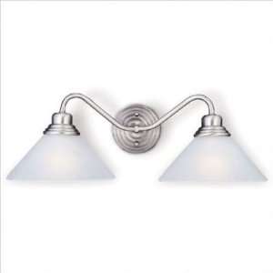  Living Well 7031SN Satin Nickel Two Light Wall Sconce with 