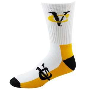 VCU Rams Tri Color Team Logo Crew Socks 
