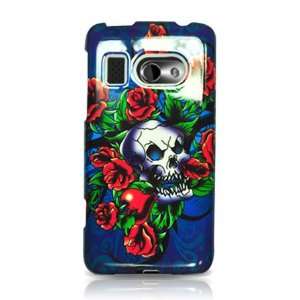  HTC 7 Surround Graphic Case   Skull with Red Flowers (Free 