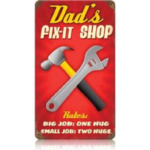  Dads Fix It Shop Mechanics Sign   Garage Sign Patio 