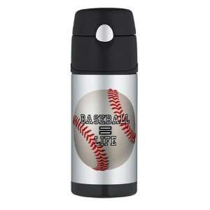  Thermos Travel Water Bottle Baseball Equals Life 