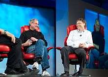 Bill Gates and Steve Jobs at the fifth D All Things Digital 