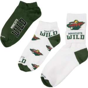  Minnesota Wild Womens 3 Pair Sock Pack