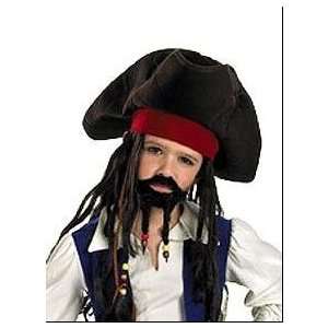  Jack Sparrow Child Pirate Hat w/ Beaded Braids Toys 