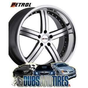 20 Inch 20x10 Petrol wheels Throttle Gunmetal w/ Stainless Lip wheels 