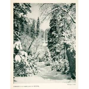 1922 Print Yosemite National Park California USA Winter Landscape Snow 