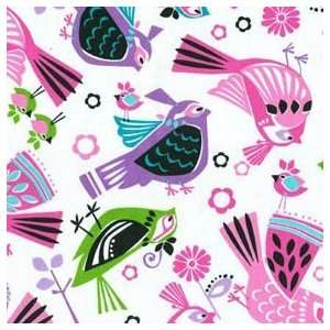  Pink Birds Fabric Arts, Crafts & Sewing