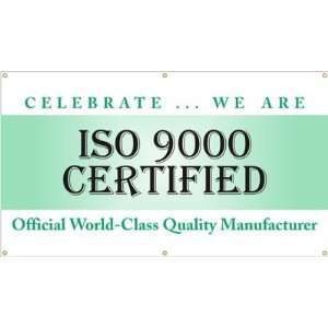  ISO 9000 Certified Banner, 48 x 28