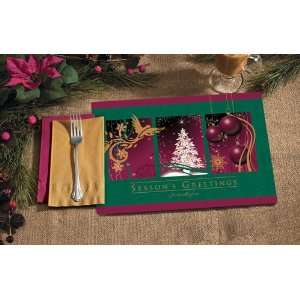  Holiday Spirit Paper Placemats and Napkins   Combo Pack 