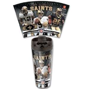  NFL New Orleans Saints Travel Mug   Set of 2 Kitchen 