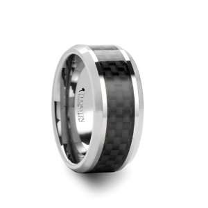  INDIANAPOLIS Black Carbon Fiber Inlay Tungsten Carbide Wedding 
