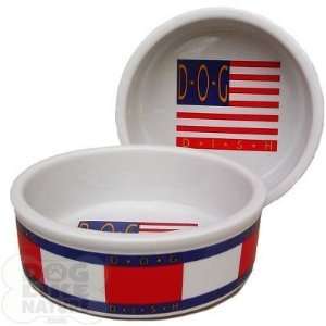  Americana Dog Dish   7 1/4 inch