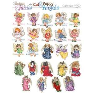  Birthstone Fairies and Cat and Puppy Angels Embroidery 