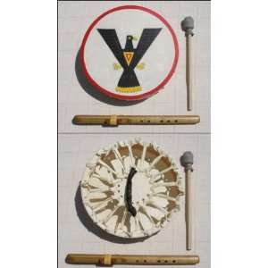   with Handpainted Design, FREE Beater and Flute Musical Instruments