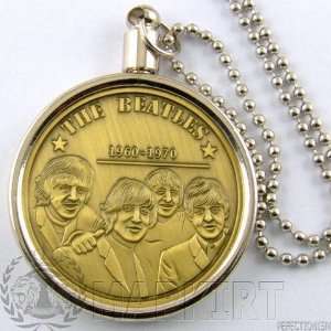    THE BEATLES COIN NECKLACE PENDANT CHARM C048N 10A 