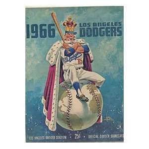  1966 Los Angeles Dodgers Official Scorecard Sports 