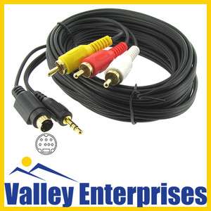 25 7 Pin S Video 3.5mm Audio to 3 RCA PC to TV Cable  