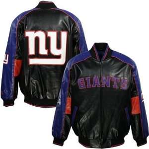  Sports New York Giants Black Varsity Faux Leather Jacket 