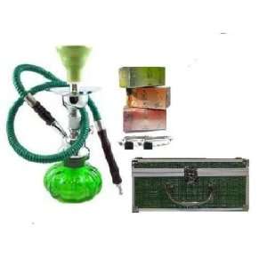   Green Pumpkin Hookah Kit w/ Charcoal Soex & Case 