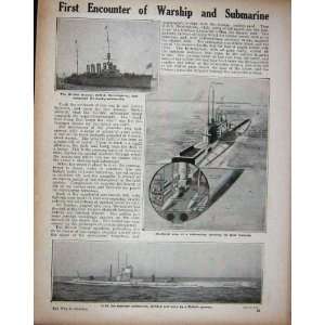  1914 WW1 French Soldier Birmigham Ship Submarine German 