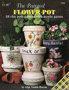 Gigi Smith Burns  The PAINTED FLOWER POT Painting Book   OOPS  