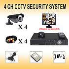 CCTV Home Security DVR 4 Outdoor Sony CCD Camera Video System IE 