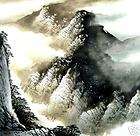 Oriental Asian Chinese ink Landscape painting * Mountain Clouds*