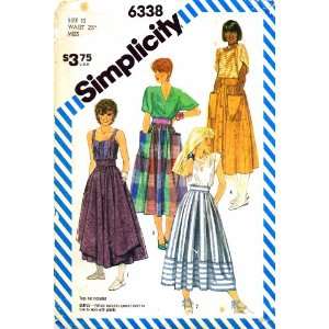  Simplicity 6338 Sewing Pattern Skirts Overskirt Size 10 