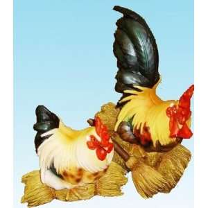  8 Decorative Rooster with Hen Figurine