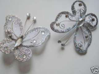 50pc Silver Butterfly for Wedding/Christams Decorations  