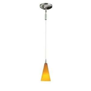   Light 72 in. Hanging Frosted Amber Glass Pendant