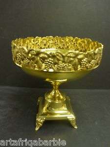 NEW ANDREA BY SADEK BRASS FOOTED CENTERPIECE GRAPEVINE  