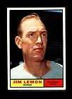 1961 TOPPS #450 JIM LEMON TWINS EX+ 011294