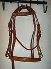 English Tack, Russet Raised Leather Bridle, w/Caveson & Matching Laced 
