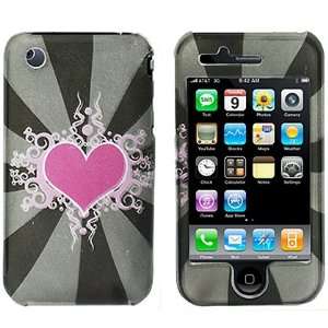  Pink Exploding Heart with Gray Background Snap on Hard 
