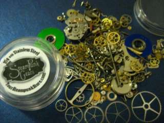   of vintage WATCH parts w/ Stainless STEEL  Steampunk Gears  200+ lot