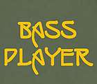 BASS PLAYER T SHIRT ROCK MUSIC BAND MUSICIAN TEE OLV M