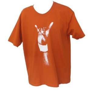  Men`s Texas Longhorns S/S Hook Em Horns Tshirt Sports 