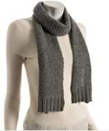 Portolano medium heather grey popcorn knit cashmere scarf vs. Tailgate 