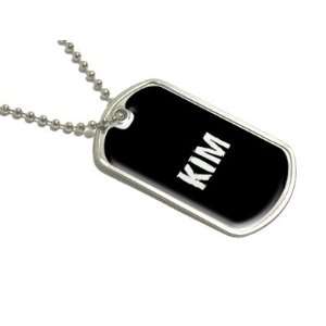 Kim   Name Military Dog Tag Luggage Keychain