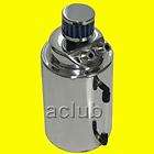 2L 2 LITRE ALUMINIUM POLISHED ROUND OIL CATCH CAN TANK WITH BREATHER 