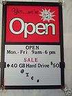 NEW OPEN CLOSED SIGN HOURS MENU BOARD WITH LETTERS NIB