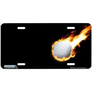 401 Golf Ball on Fire Golf License Plates Car Auto Novelty Front 