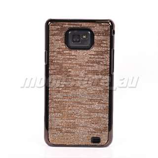 CHROME PLATED CASE COVER SAMSUNG I9100 GALAXY S 2 BROWN  