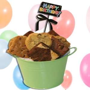 Green Happy Birthday Bucket  Grocery & Gourmet Food