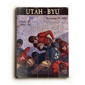 University Of Utah Vs Byu Wood Sign 